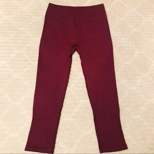 Avocado Acai Burgundy Seamless Ribbed Leggings
